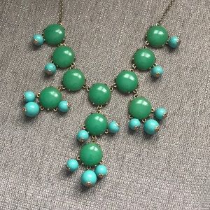 Green and turquoise bubble necklace